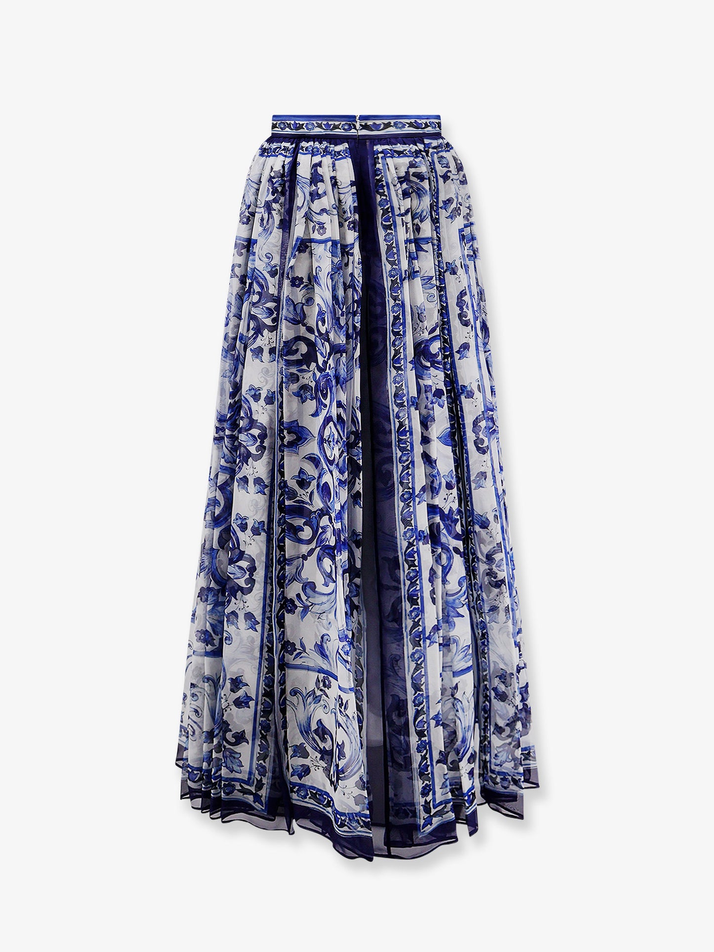 Silk skirt with Maiolica print