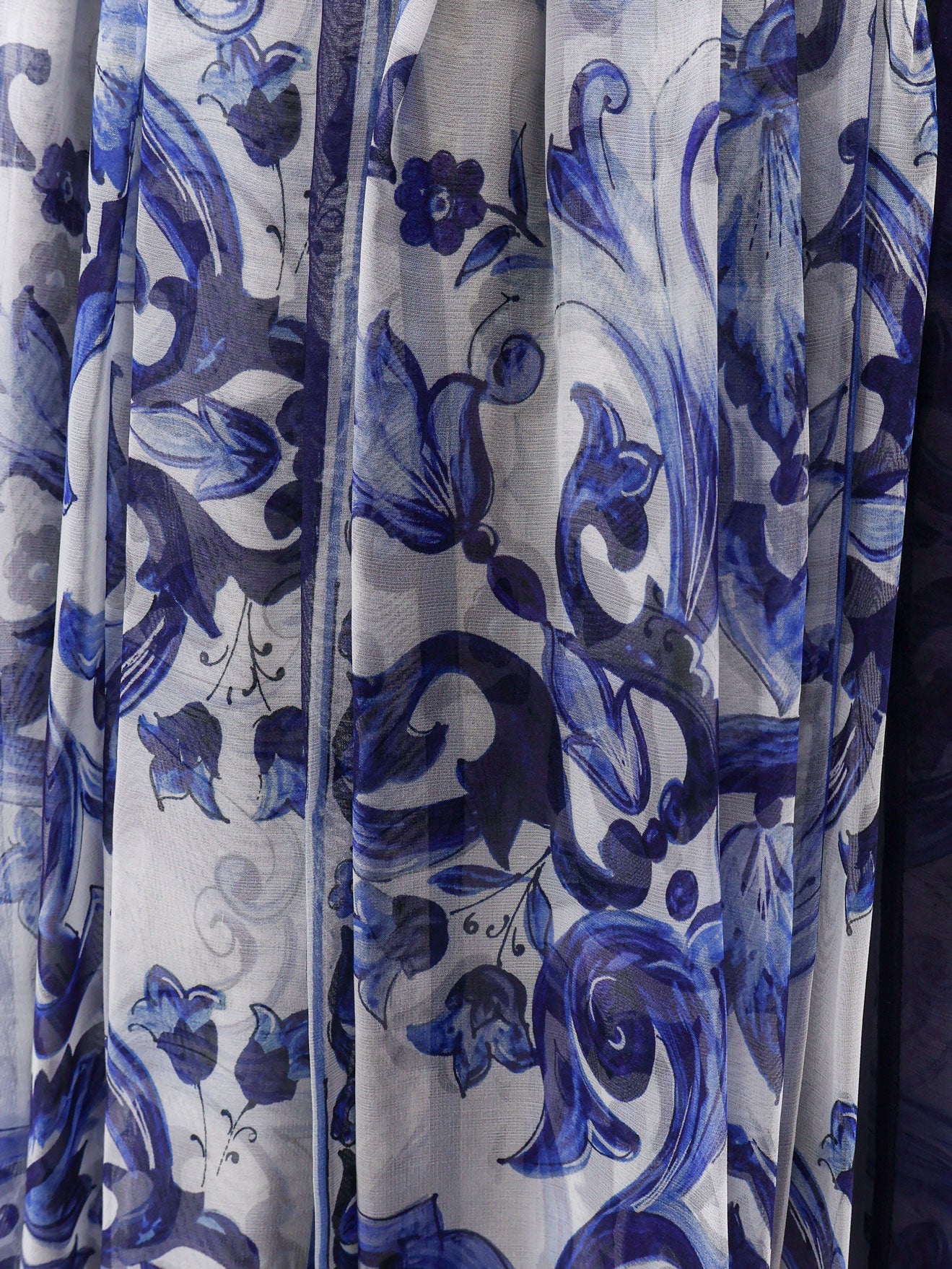 Silk skirt with Maiolica print