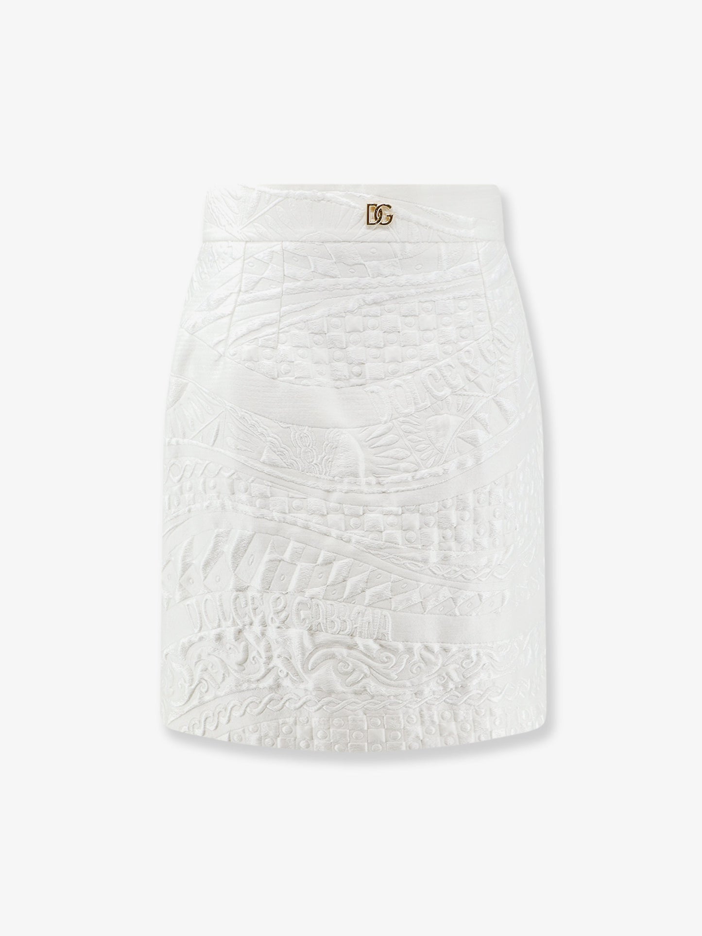 Brocade skirt with DG logo