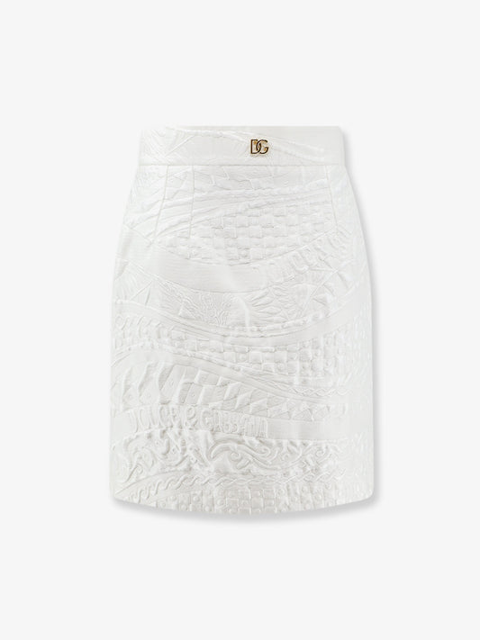 Brocade skirt with DG logo