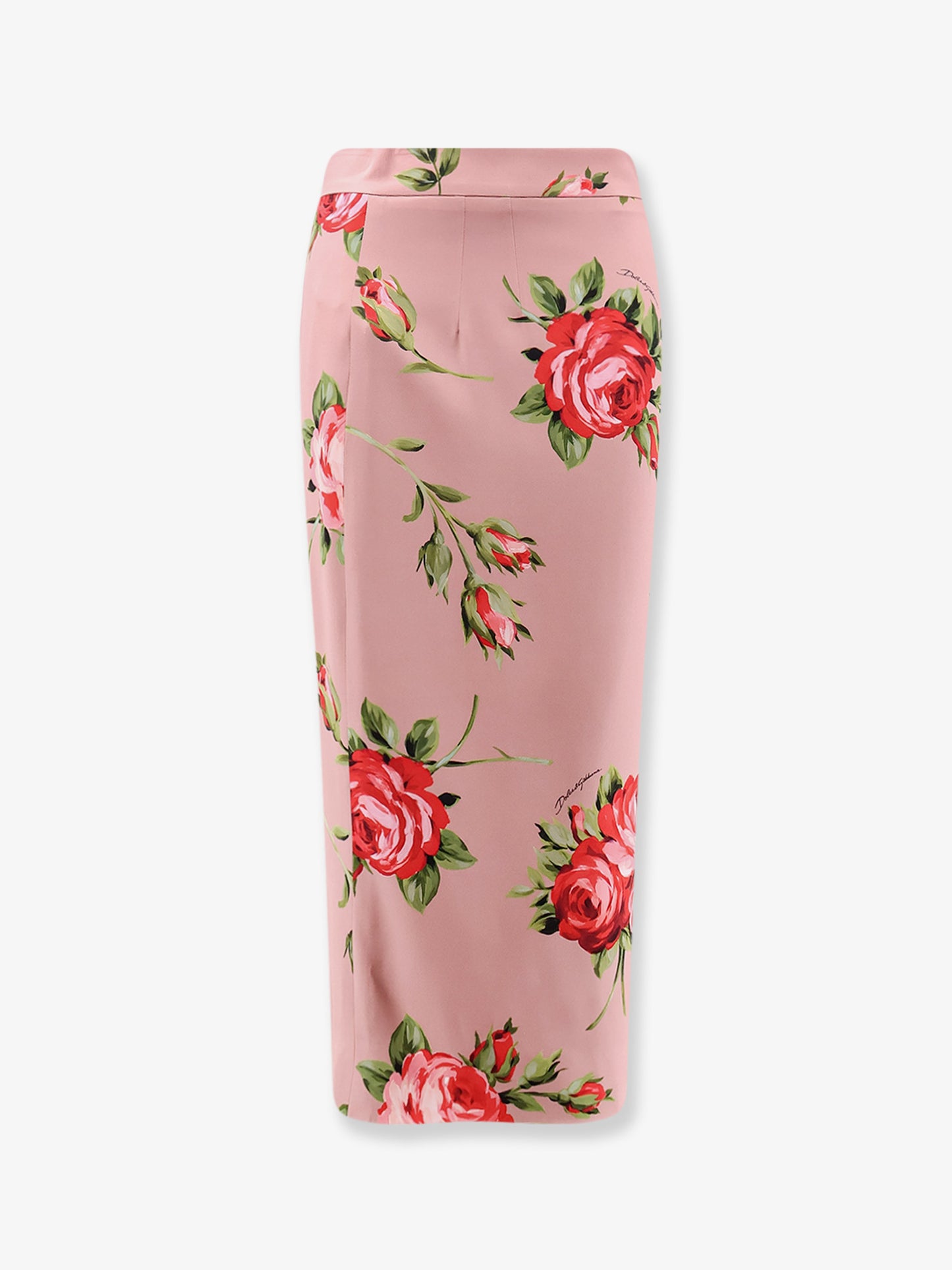 Stretch silk long skirt