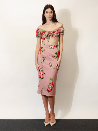 Stretch silk long skirt thumbnail