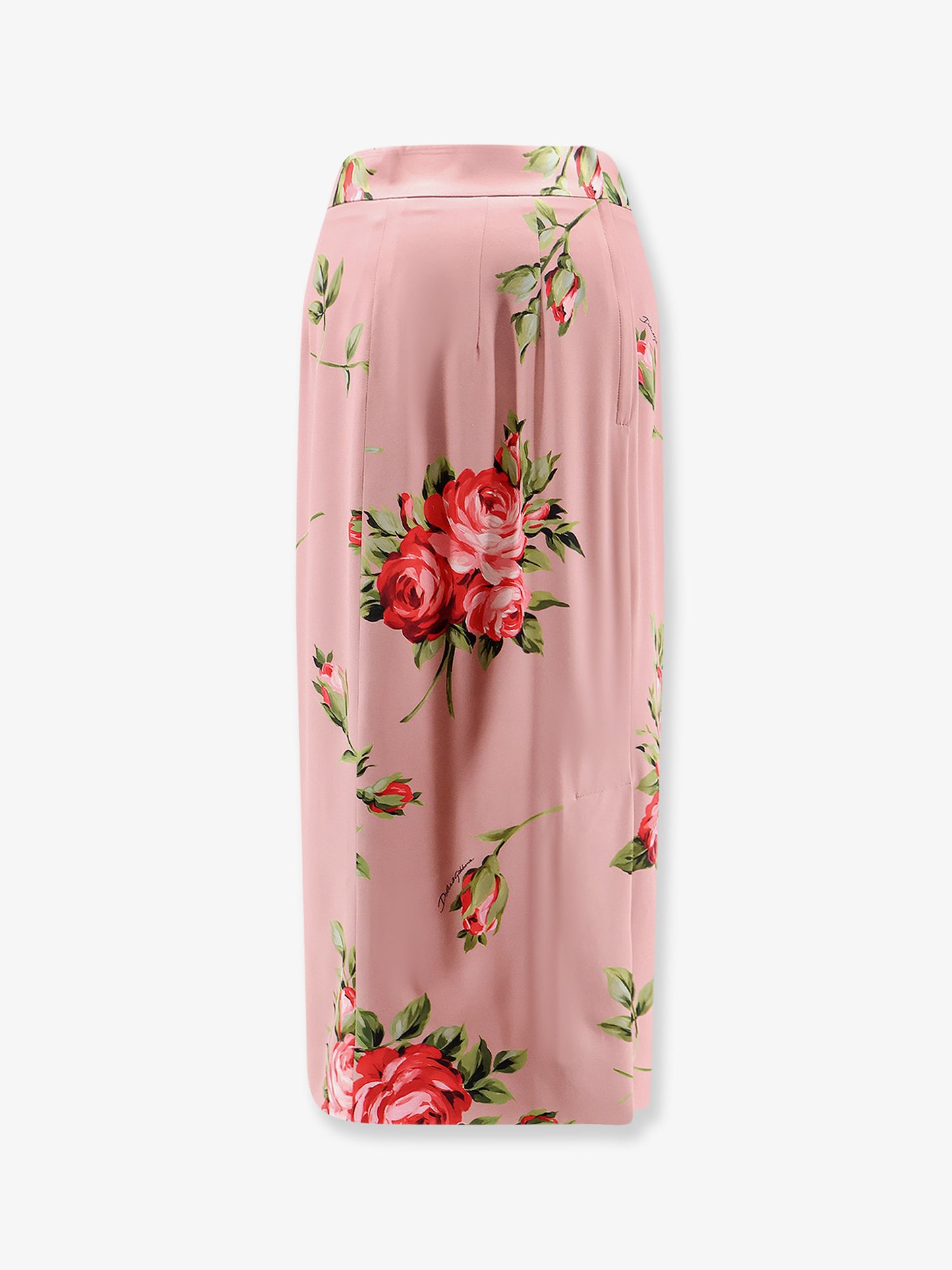 Stretch silk long skirt
