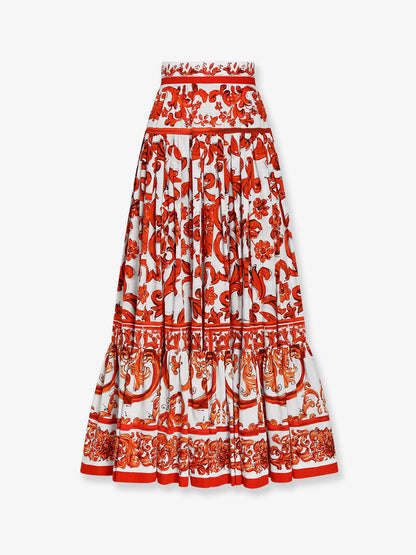 Cotton skirt with Maiolica print thumbnail