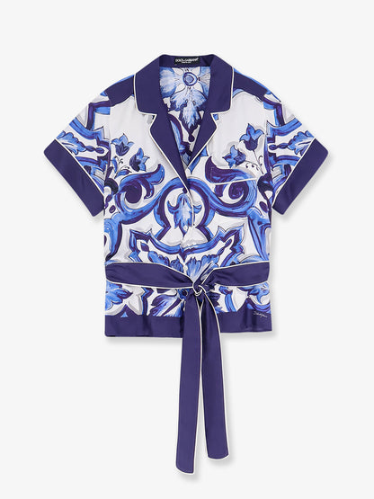 Silk shirt with Maiolica print thumbnail