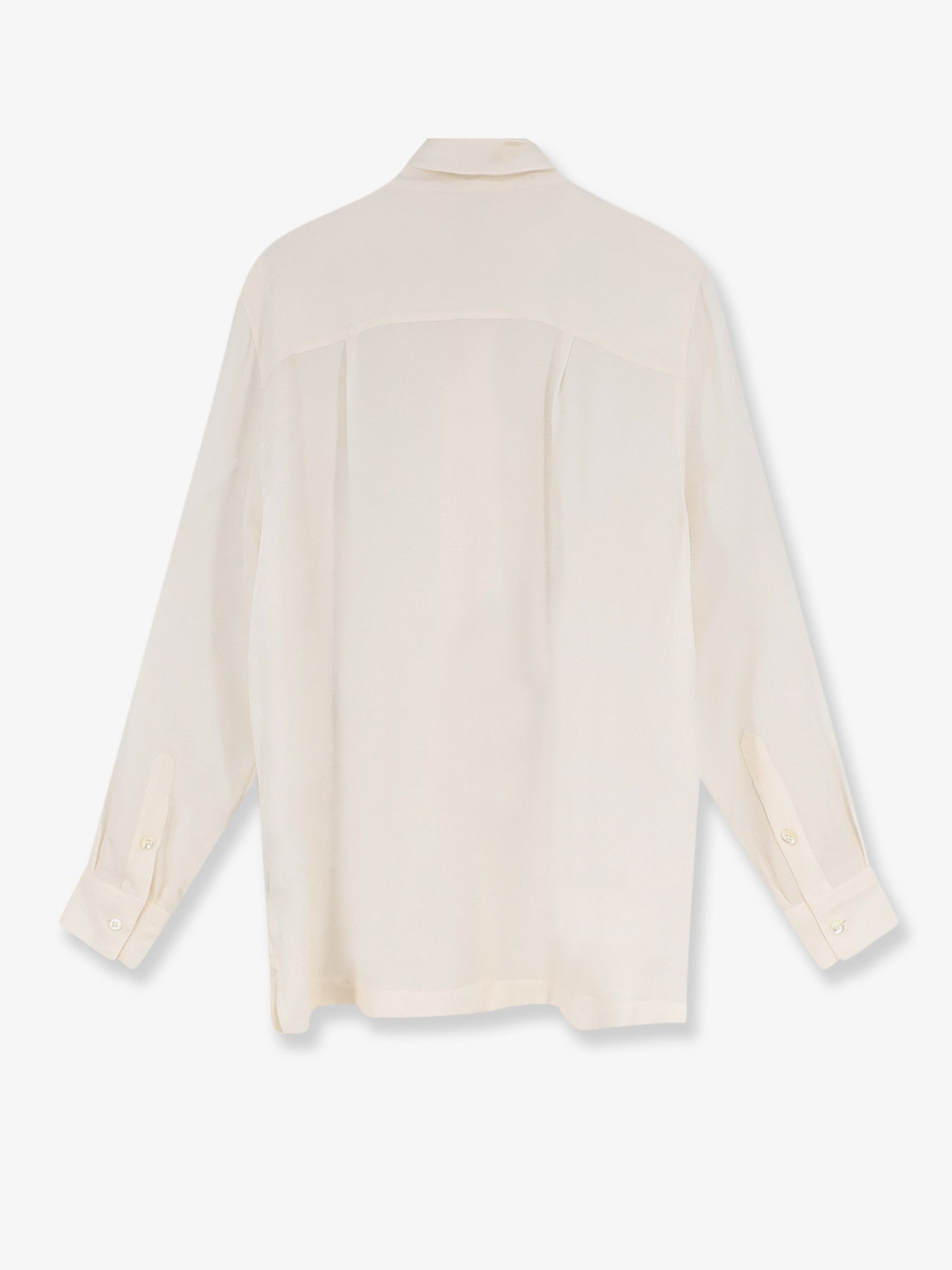 Silk shirt with tie band detail