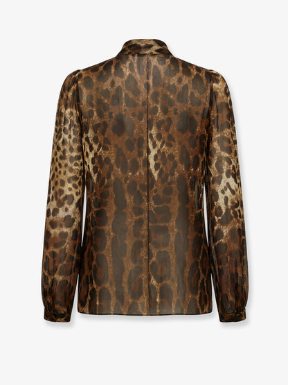 Chiffon shirt with animal print thumbnail