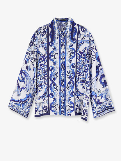 Silk shirt with Maiolica print thumbnail