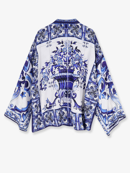 Silk shirt with Maiolica print thumbnail