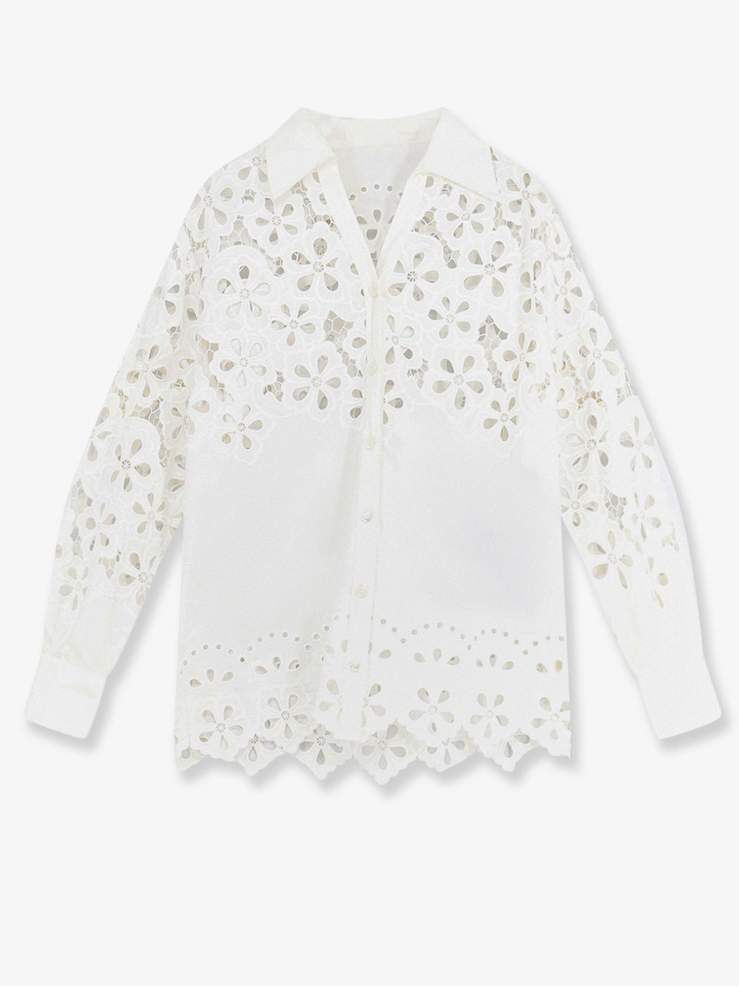 Camicia in cotone con dettagli cut-out