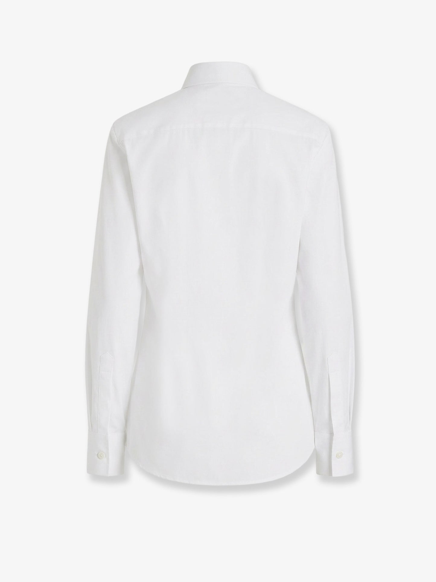 Cotton shirt with floral embroideries