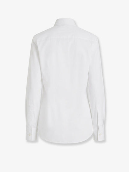 Cotton shirt with floral embroideries thumbnail