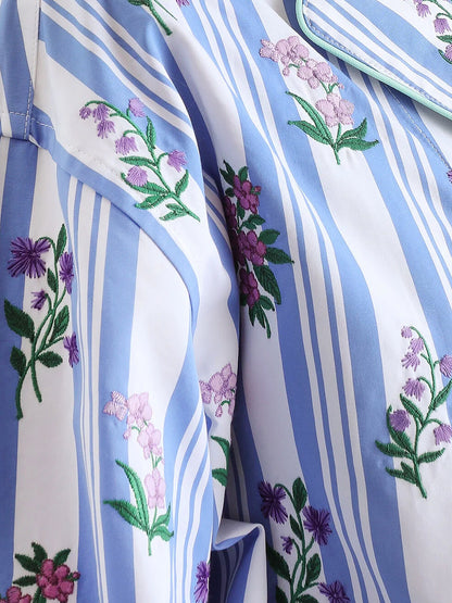 Camicia Pigiama in popeline di cotone thumbnail