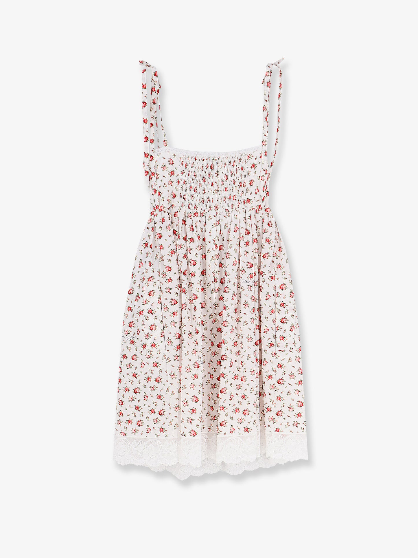 Poplin dress with Roselline print