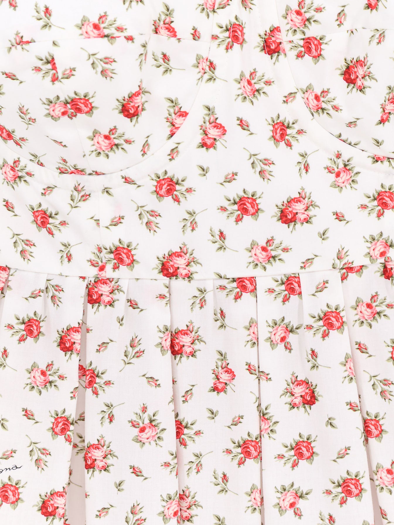 Poplin dress with Roselline print
