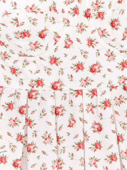 Poplin dress with Roselline print thumbnail