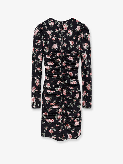 Stretch silk mini dress with iconic print thumbnail