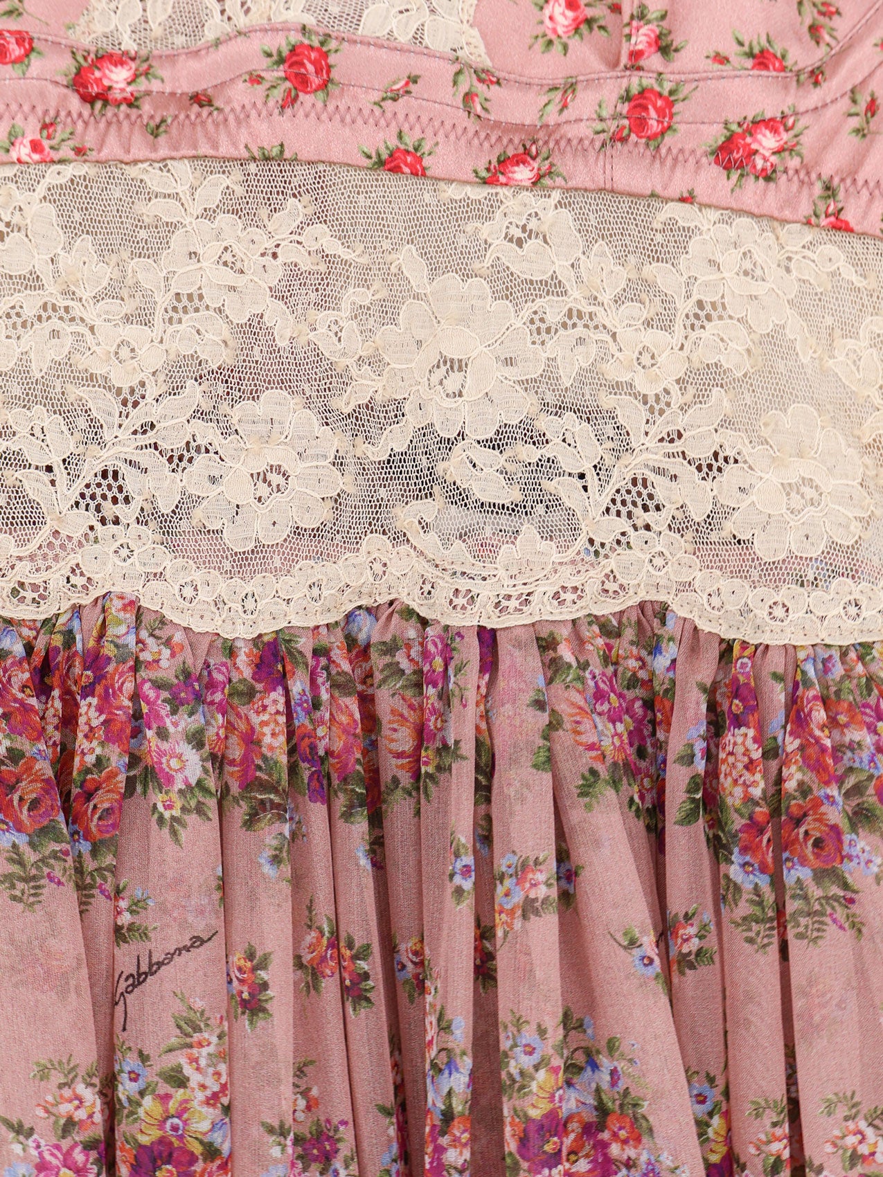 Chiffon dress with a Mazzolini di fiori print