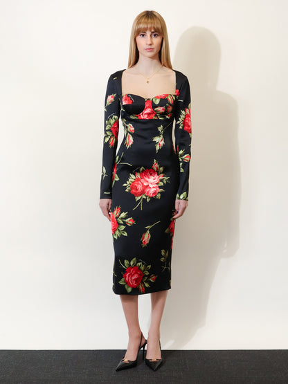 Viscose dress with iconic print thumbnail