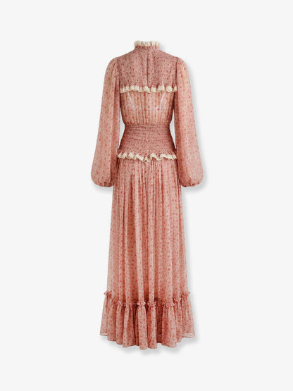 Vestito in chiffon con stampa Roselline thumbnail