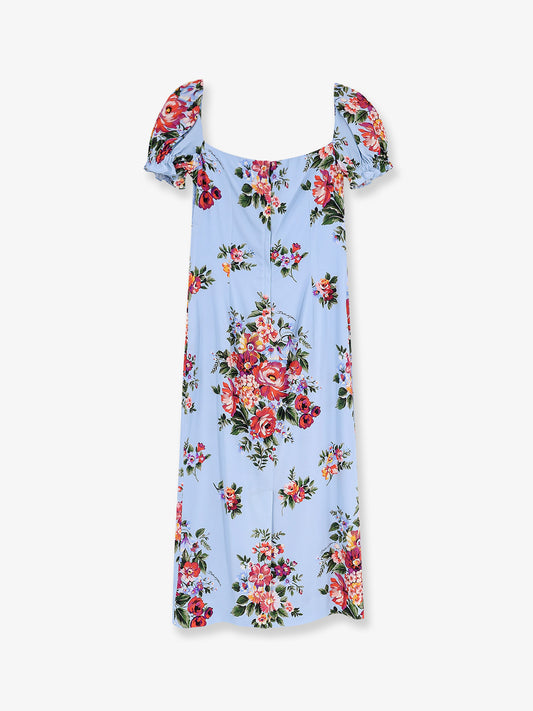 Silk stretch dress with Mazzo di Fiori print DOLCE & GABBANA - Nugnes1920 Silk stretch dress with Mazzo di Fiori print DOLCE & GABBANA - Nugnes1920