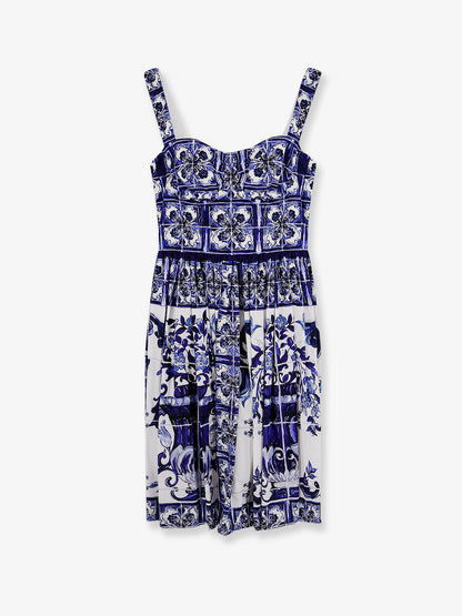 Cotton dress with Maiolica print thumbnail