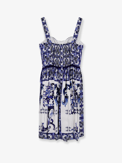 Cotton dress with Maiolica print thumbnail