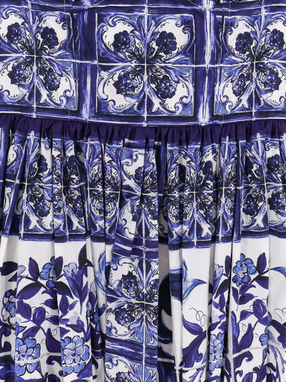 Cotton dress with Maiolica print thumbnail