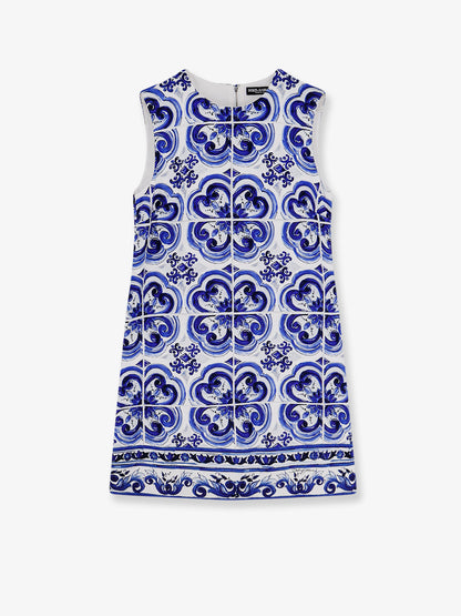 Cotton and viscose dress with Maiolica print thumbnail
