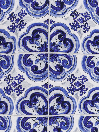 Cotton and viscose dress with Maiolica print thumbnail