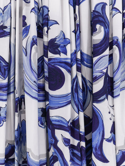 Cotton long dress with Maiolica print thumbnail