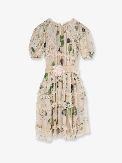 Silk and viscose dress with iconic print thumbnail