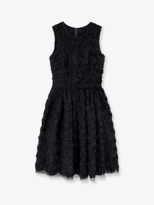Dress with embossed Roses motif