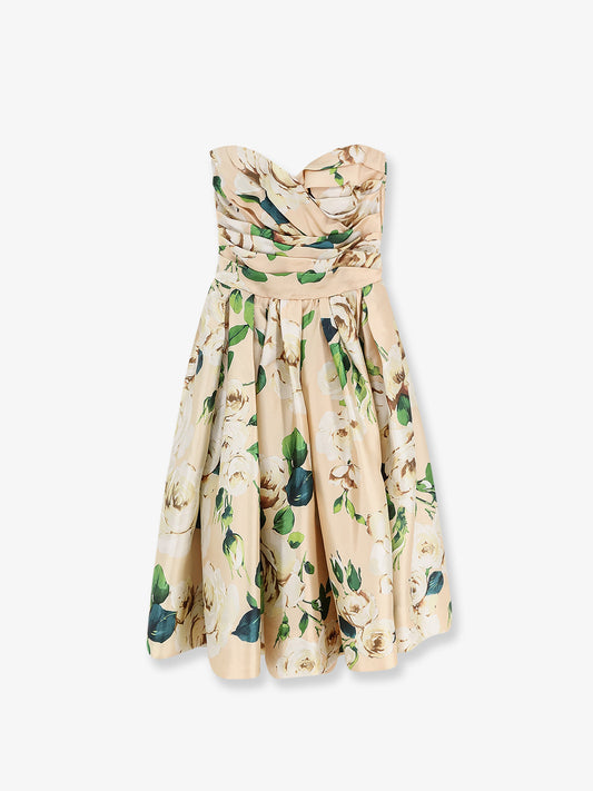 Silk dress with floral print