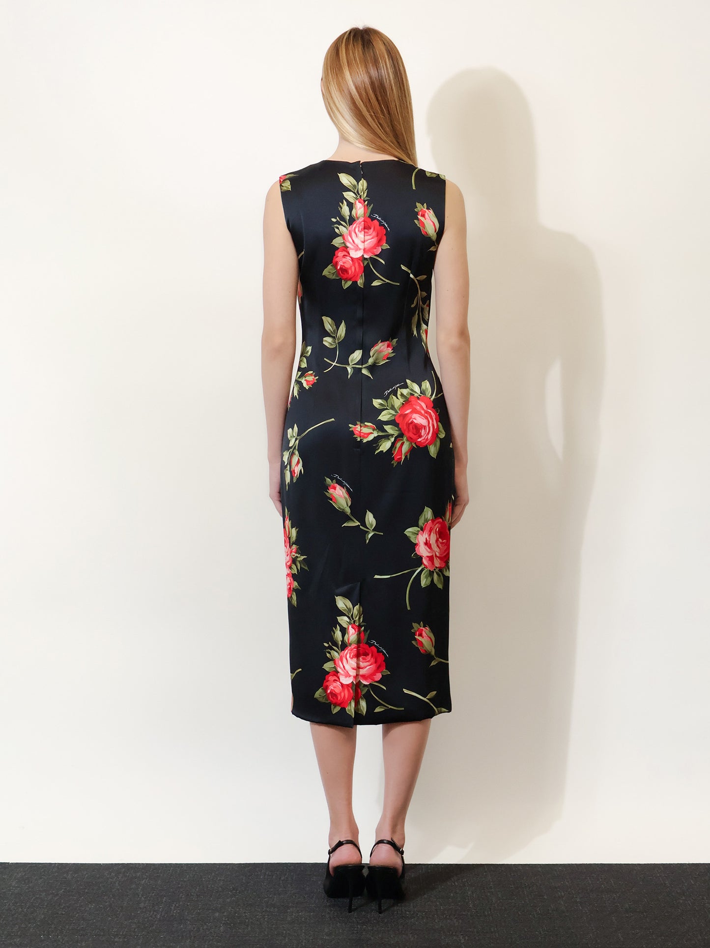 Vestito in viscosa con stampa iconica