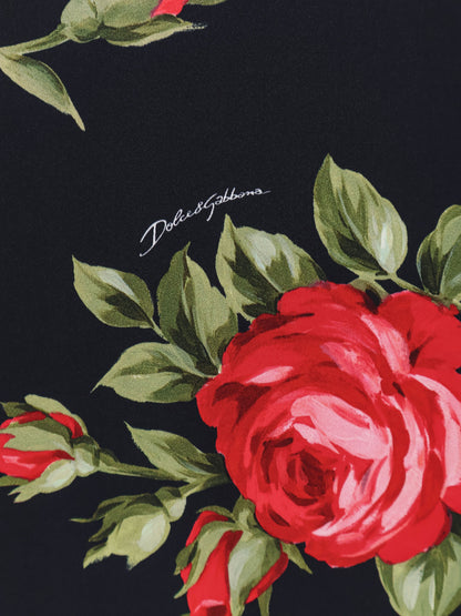 Vestito in viscosa con stampa iconica thumbnail