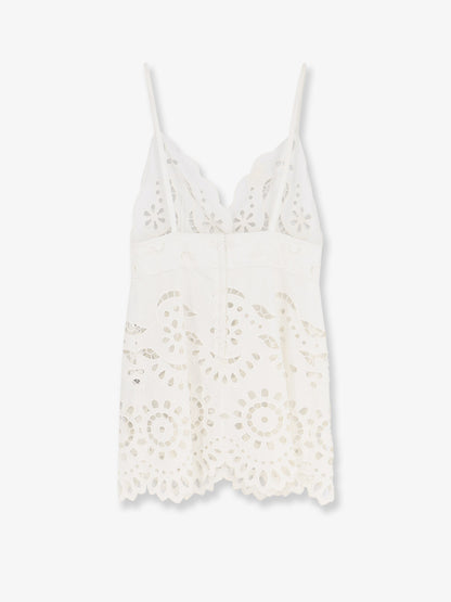 Poplin mini dress with cut out embroidery thumbnail