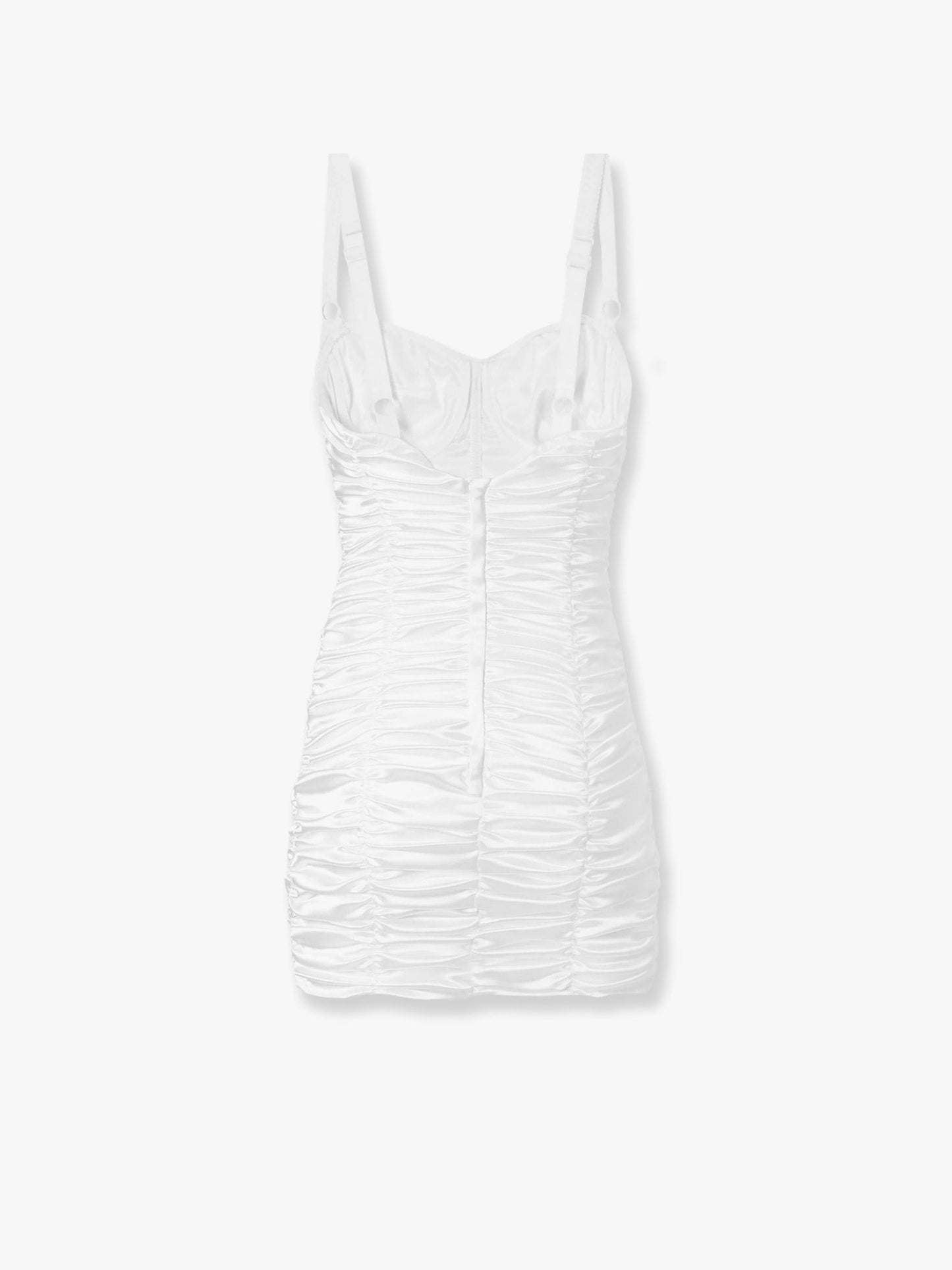 Draped satin mini dress