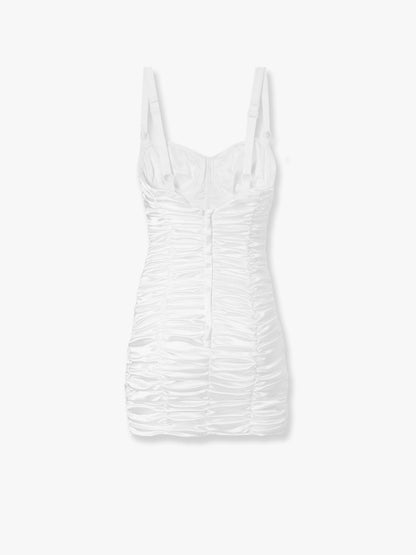 Draped satin mini dress thumbnail