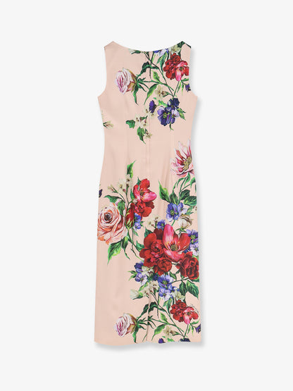 Satin longuette dress with Fiori print thumbnail