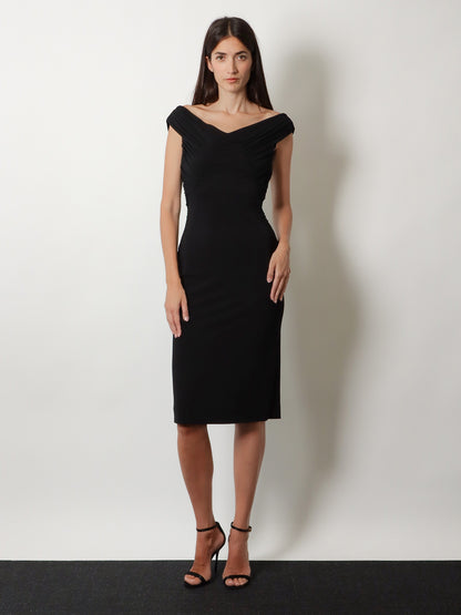 Fitted organzino crêpe dress thumbnail