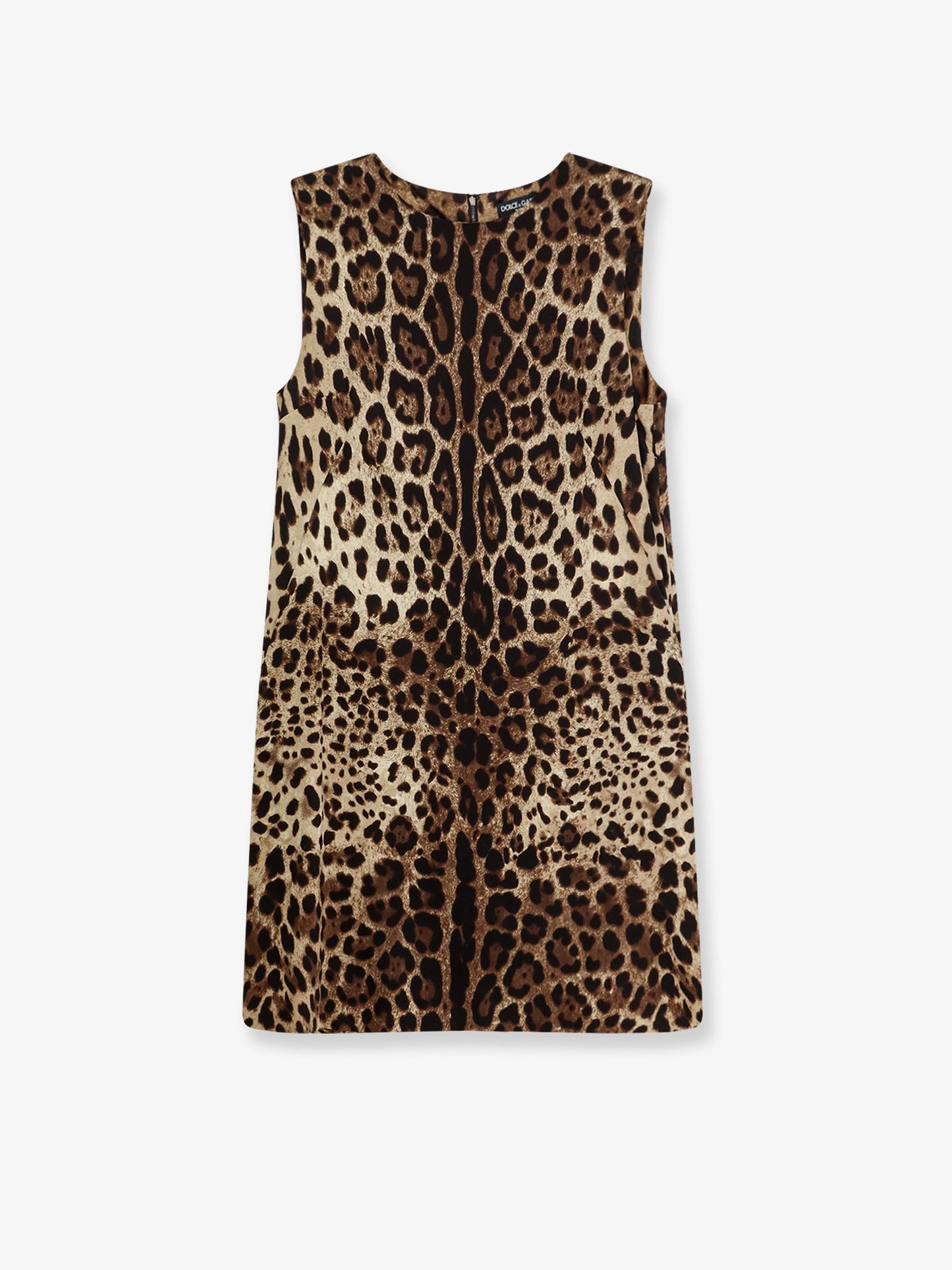 Stretch silk dress with Leopard print