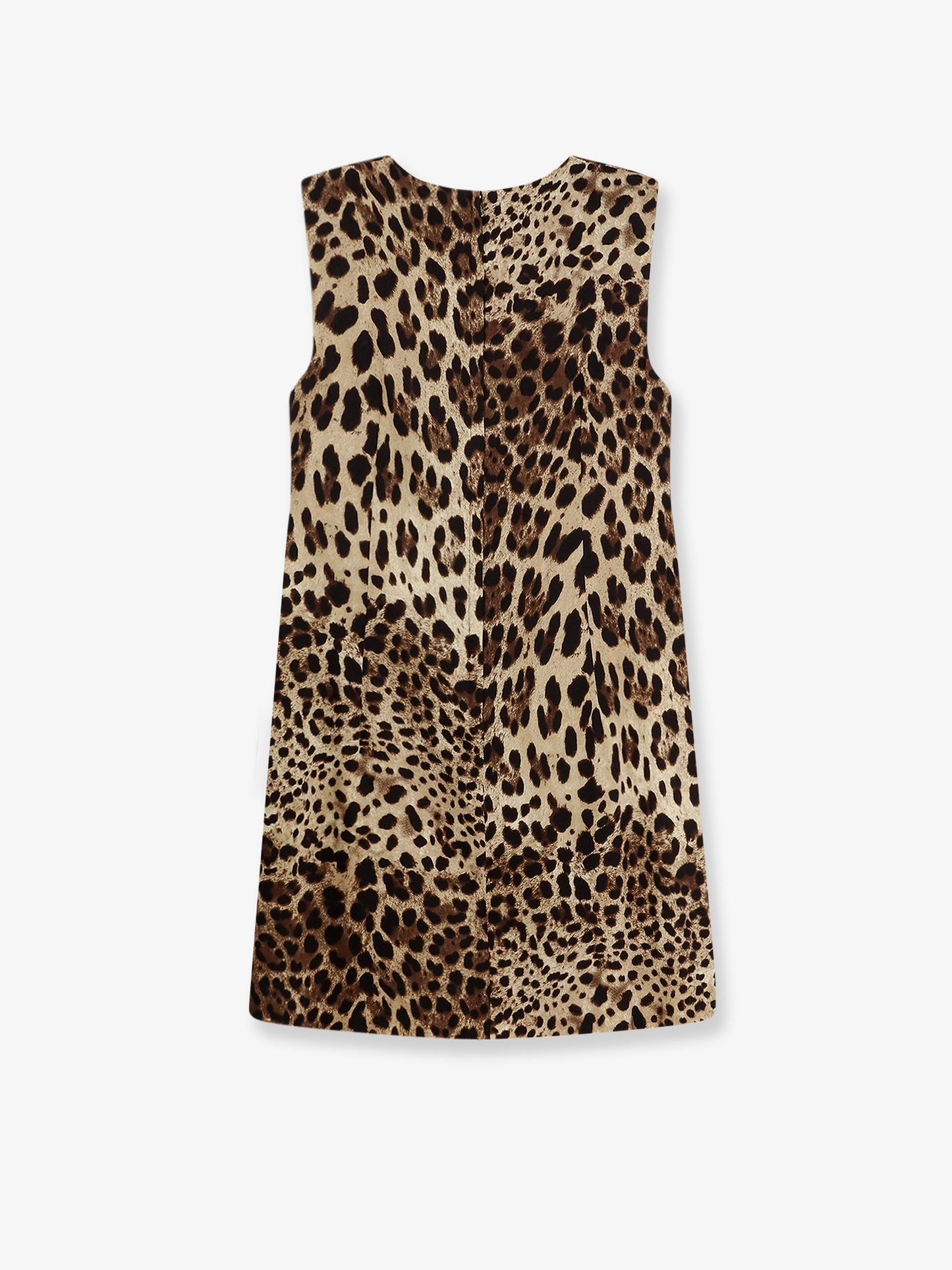 Stretch silk dress with Leopard print