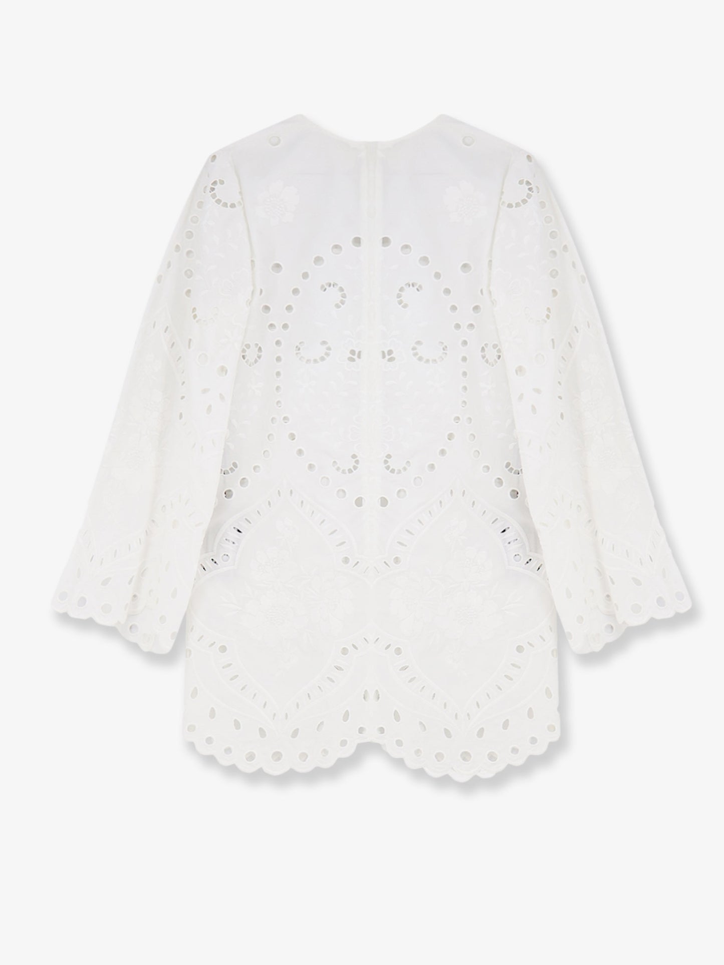 Mini cotton dress with embroidery