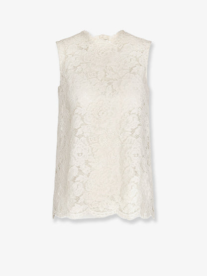 Logoed stretch lace top thumbnail