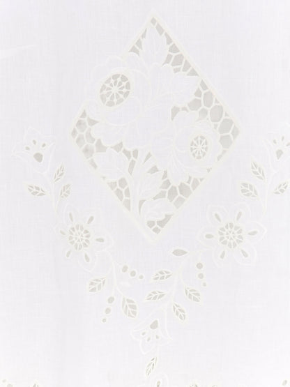 Linen top with floral embroideries thumbnail