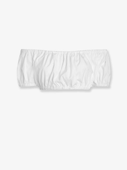 Cropped cotton poplin top thumbnail