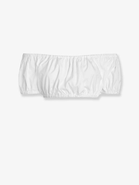 Cropped cotton poplin top
