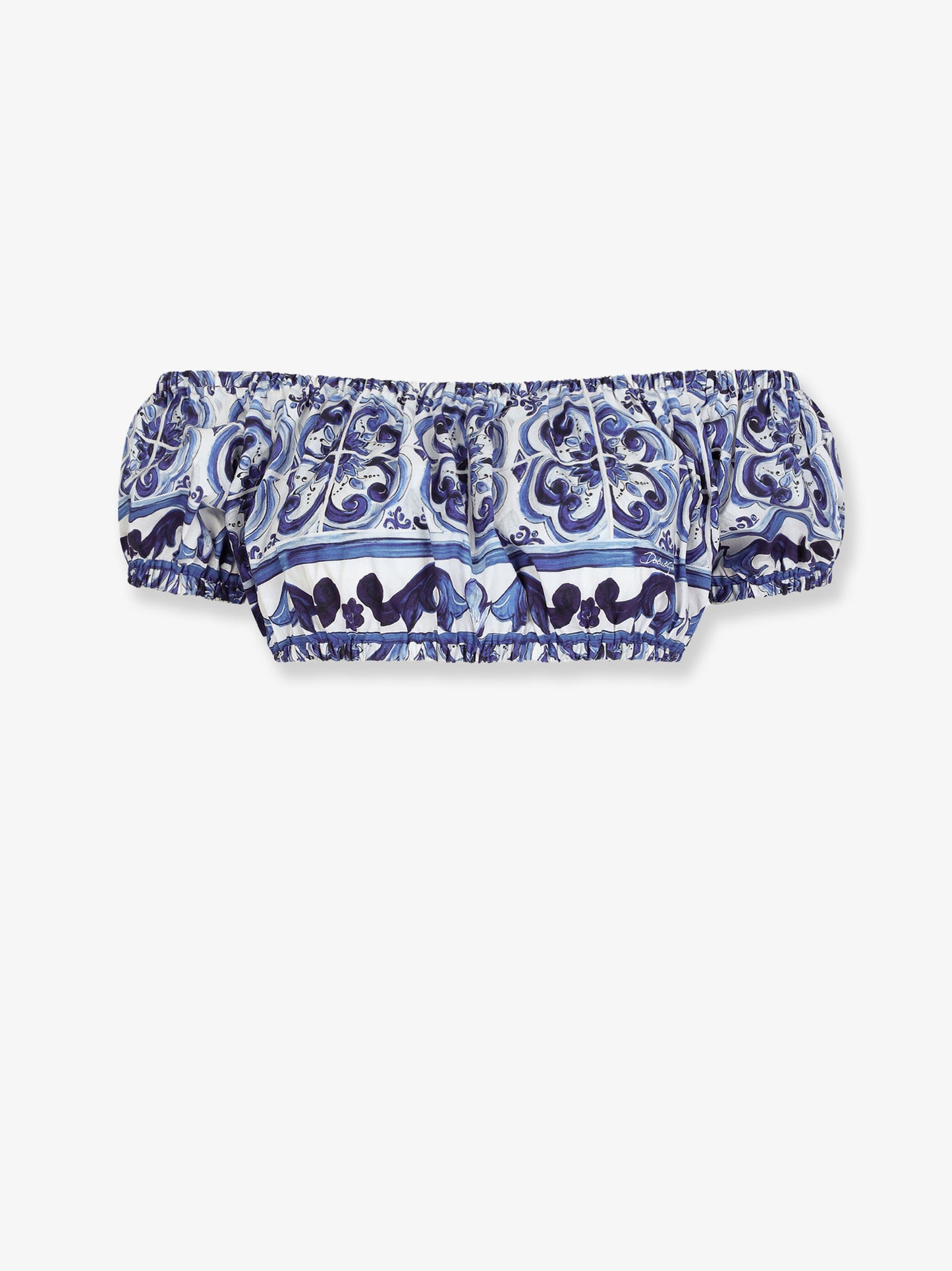 Cotton top with Maiolica print