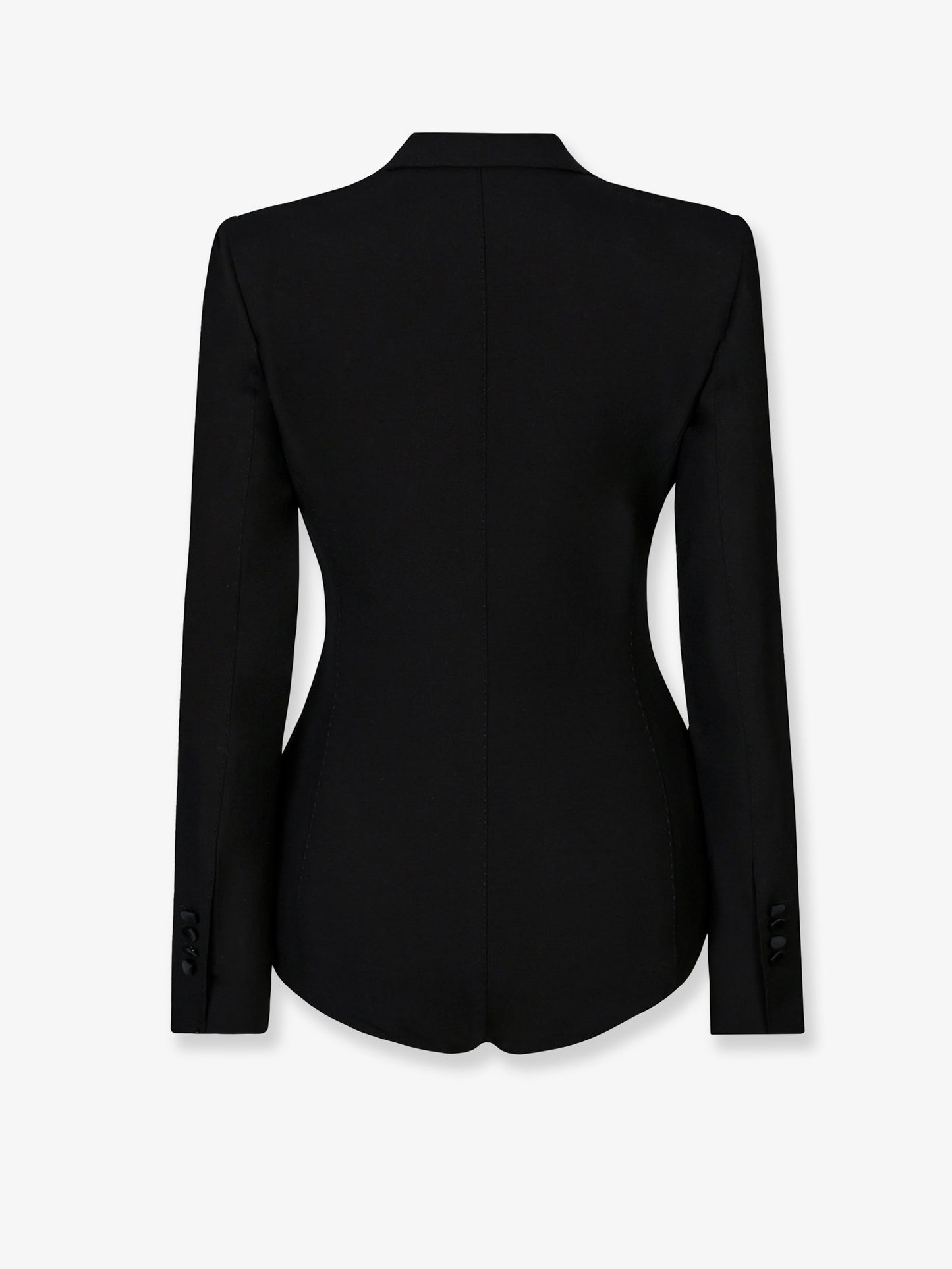 Virgin wool blend Tuxedo blazer with body detail